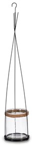 Świecznik szklany cylinder, zawieszany, 15,5 x 85,5 cm