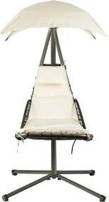 Wisząca leżanka ogrodowa na stelażu Tuscany 006, beżowa
