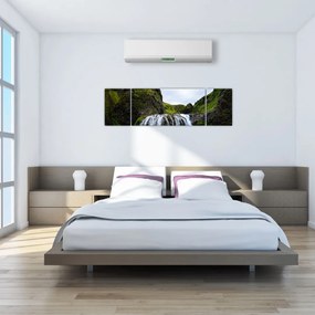 Obraz klifu z wodospadem (170x50 cm)