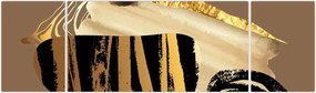 Obraz - Abstrakcja złotobrązowy N⁰2 (170x50 cm)