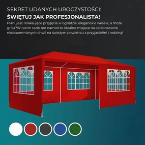 Namiot imprezowy NEAPOL, 3x6m, czerwona Jurhan