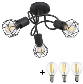 Globo - Lampa sufitowa LED XARA 3xE14/6W/230V czarna