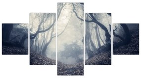 Obraz- Las we mgle (125x70 cm)
