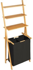 Wenko Regał drabinkowy z koszem na pranie Ecori, 152 x 35 x 57 cm