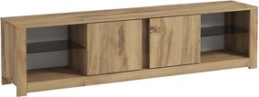 Stojak pod TV – 180 cm x 45 cm x 35 cm – Dąb – Płyta wiórowa