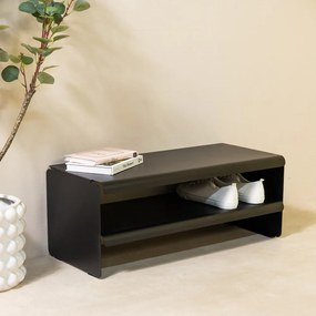 Czarna stalowa szafka na buty 71,5x28x31 cm Linea – Spinder Design