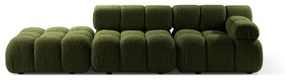 Zielona sofa modułowa z materiału bouclé 288 cm Bellis – Micadoni