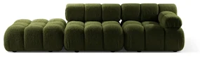 Zielona sofa modułowa z materiału bouclé 288 cm Bellis – Micadoni