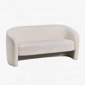 Sofa Gombren 2-osobowa Z Owczej Skóry Chenille Biały - Sklum
