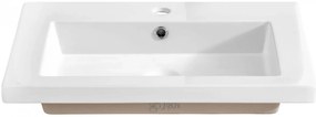 Prostokątna umywalka ceramiczna Defires 60 CM - Biała