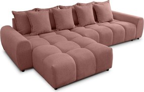 Narożnik (lewostronny/z szezlongiem) w kolorze terakoty Albane – Ropez