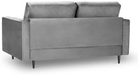 Jasnoszara aksamitna sofa Milo Casa Santo, 174 cm