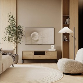 Szafka RTV WENA, 3 drzwi, Gaja, 150x53x40 cm, Dąb Cremona Gaja