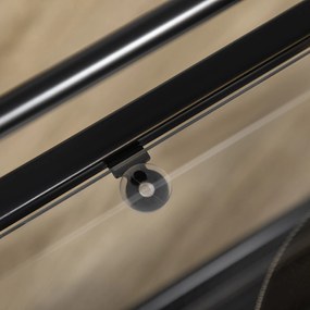 Wózek kuchenny HOMCOM z 4 kółkami, 2 półki i uchwytami, 75 cm x 40 cm x 80 cm, Czarny