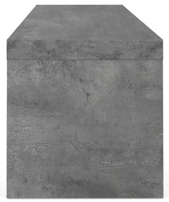 Podwójna czarna szafka pod TV z dekorem betonu TemaHome Cliff, 125x20 cm