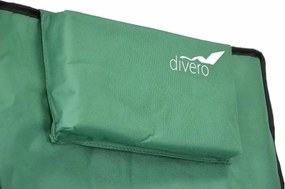 Krzesło turystyczne wędkarskie DIVERO składane ciemnozielone