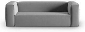 Szara aksamitna sofa 200 cm Mackay – Cosmopolitan Design
