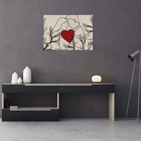 Obraz na szkle - Zakochana para (70x50 cm)