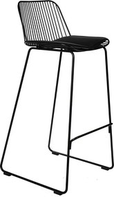 Czarny loftowy hoker z oparciem R1-R69