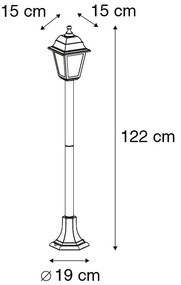 Zewnetrzna Klasyczna latarnia antyczne złoto 122 cm IP44 - Capital klasyczny/Antyczny Oswietlenie zewnetrzne