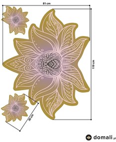 Naklejki na ścianę - Lotosowa mandala khaki