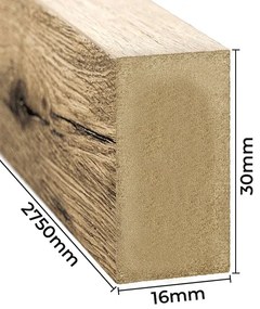 Lamele ścienne 15 szt. dąb wotan F3-D36