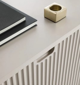 ZURI Szafka RTV-168 kaszmirowa | złote nogi