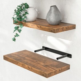 Półka ścienna FIGO + z konsolą, 50cm, ciemny dąb Casaria