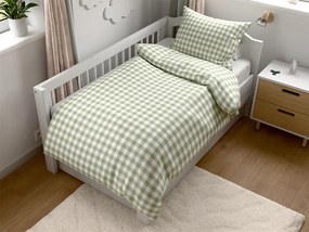 PrzytulneMieszkanie.pl PrzytulneMieszkanie.pl Pościel krepowa do łóżeczka Renforcé GRENTIS zielona Rozmiar pościeli: 45 x 65 cm | 90 x 140 cm