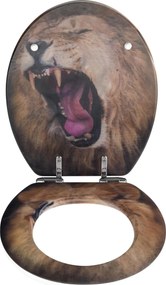 Deska sedesowa z nadrukiem 3D LION z MDF, WENKO