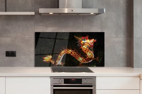 Szklany Panel Świecący Smok Japoński