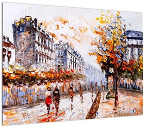 Obraz na szkle - Życie w mieście (70x50 cm)