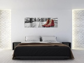 Obraz czerwonych starych wrotek (170x50 cm)