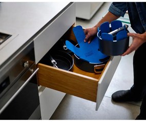 Garnki z pokrywką i powłoką ceramiczną odpowiednie na indukcję zestaw 3 szt. Space – Joseph Joseph