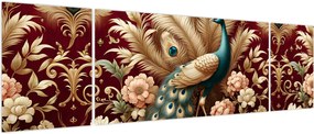 Obraz – Elegancki paw (170x50 cm)
