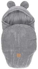 Szary rożek niemowlęcy sztruksowy 45x80 cm – Meowbaby