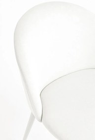 Pack 4 Krzesa White Vint Welur