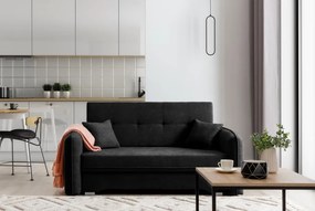 Rozkładana sofa 2-miejscowa LAINE, czarna