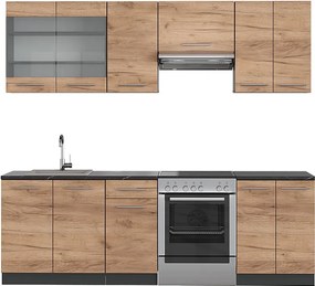 Aneks kuchenny złoty dąb power/antracyt 240x46x81.6 fame-line