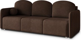 Masseno Sofa SUVI III z funkcją spania i pojemnikiem na pościel, Rozkładana sofa - Brązowy, NEVE 28