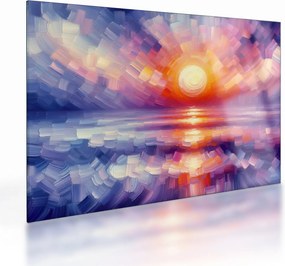 Obraz na szkle - Kolorowy artystyczny zachód słońca (70x50 cm)