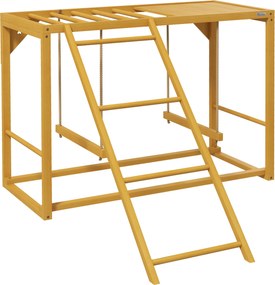 PawHut Plac zabaw dla kur z huśtawkami i drabinką, dla 3-4 kur, Drewniany kurnik zabawowy