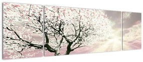 Obraz różowego drzewa (170x50 cm)