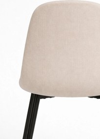 Zestaw 4 Krzese Teok Black Tkanina