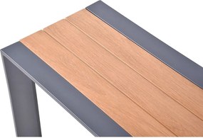 Ciemnoszaro-brązowa metalowa ławka ogrodowa Silea – Garden Pleasure