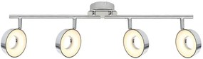 Srebrna regulowana lampa sufitowa - D233-Ladam