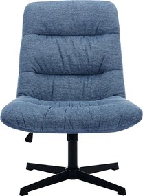 Fotel obrotowy z niebieską melanżową tapicerką - SELENDO