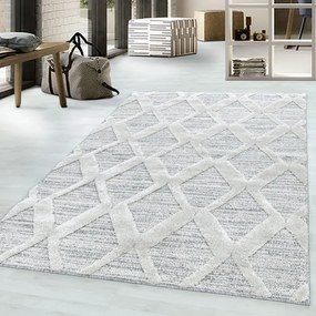 Dywan nowoczesny Pisa 3D Romby szaro-kremowy 160 cm x 230 cm