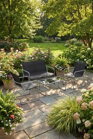 Czteroczęściowy zestaw wypoczynkowy w kolorze czarnym P5-C39