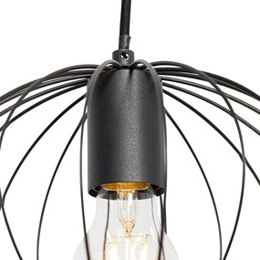 Industrialna lampa wisząca czarna 3-światłowa - MargaritaDesignerski Oswietlenie wewnetrzne